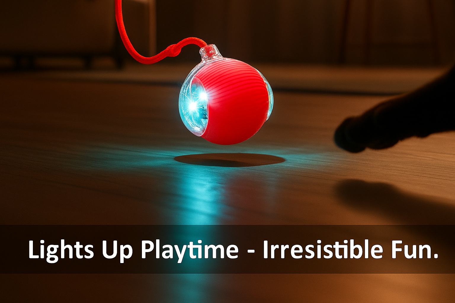 Purrmitive 2026 Durable Interactive Cat Toys for Indoor Cats, Dog Toys Ball, Rolling Pet Ball, Smart Automatic Cat Chase Balls Toy, Interactive Dog Toys Speedy Tail,Kitten & Cat Toys Interactive (Red)