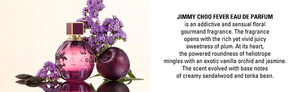 JIMMY CHOO - Fever Eau de Parfum - Women's Fragrance - Floral Gourmand - With notes of Black Plum Nectar, Heliotrope & Roasted Tonka Bean