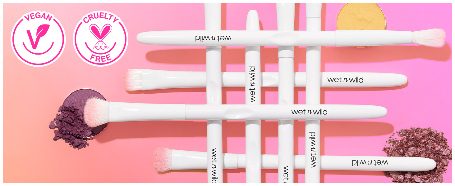 wet n wild Eyeshadow Brush, Precision Blending Application, Soft Synthetic Fibers, Ergonomic Handle for Comfortable Precision Control