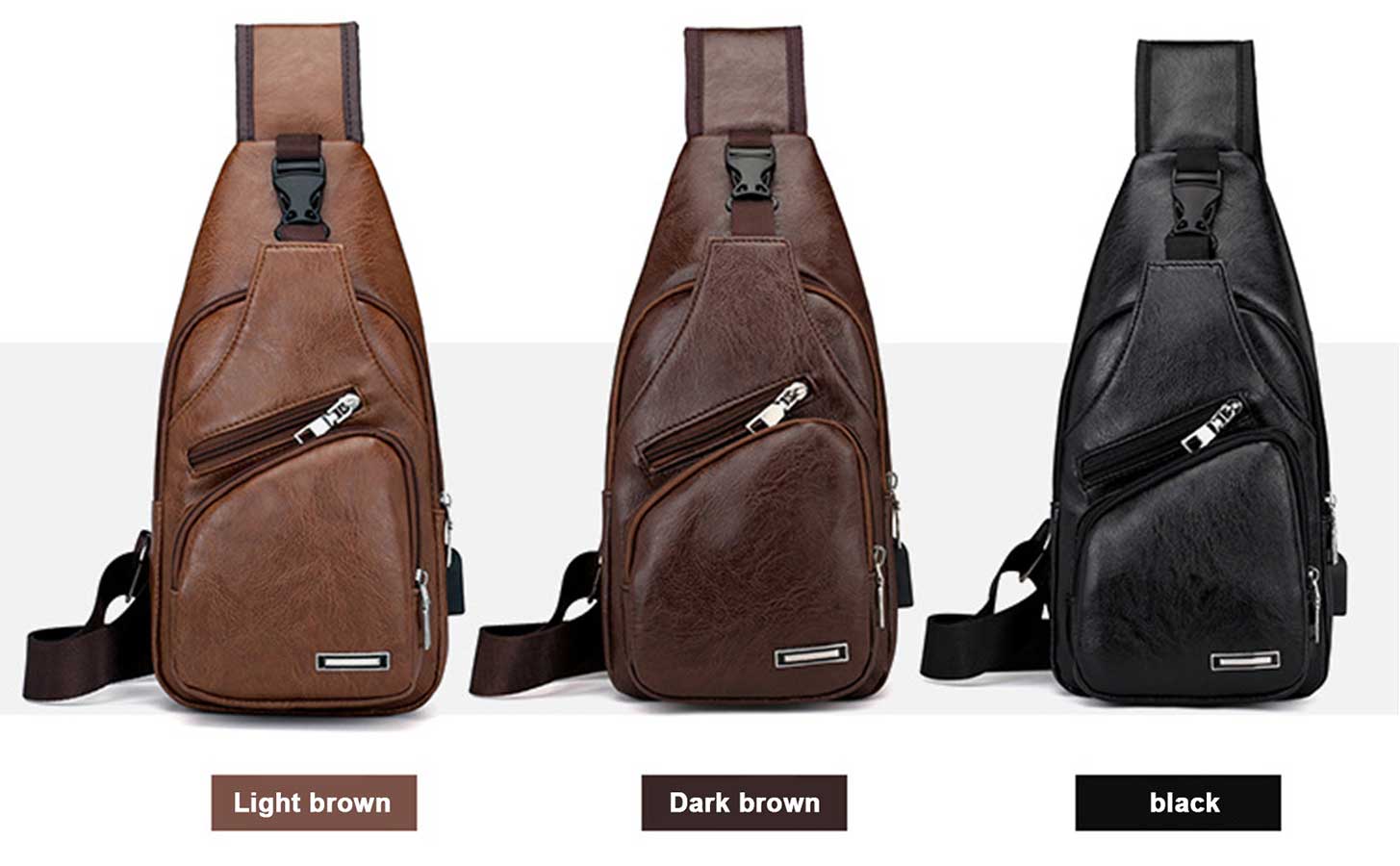 Crossbody Sling Bag with Earphone Hole for Men and Women, Small Shoulder Bag