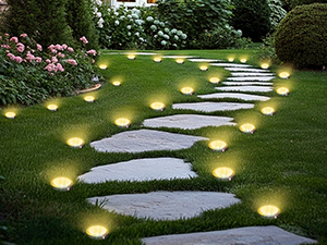 Peasur Solar Ground Lights Outdoor, 2 Pack Flat Solar Powered Disc Lights, IP68 Waterproof, Anti-Rust, Landscape Lighting for Pathway Garden Yard Lawn Walkway Landscape Driveway, Mini, Warm White