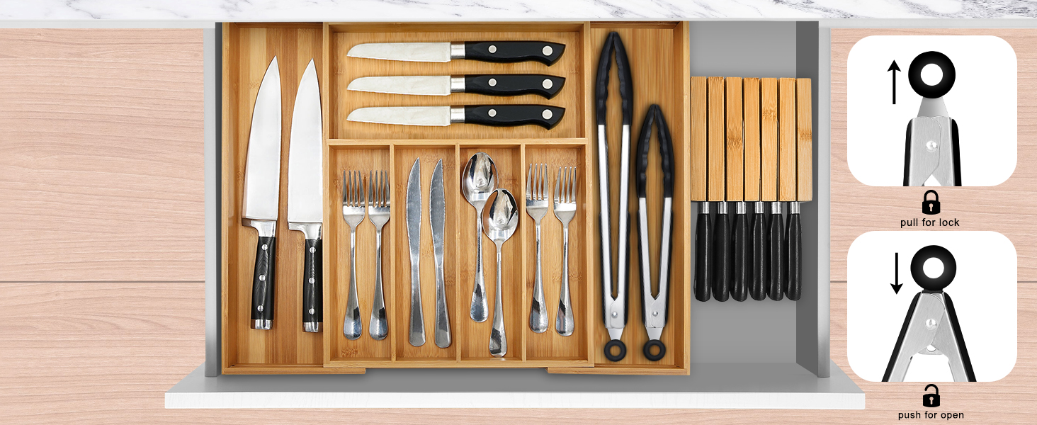 HOTEC Premium Stainless Steel Locking Kitchen Tongs with Silicon Tips, Set of 2-9" and 12"