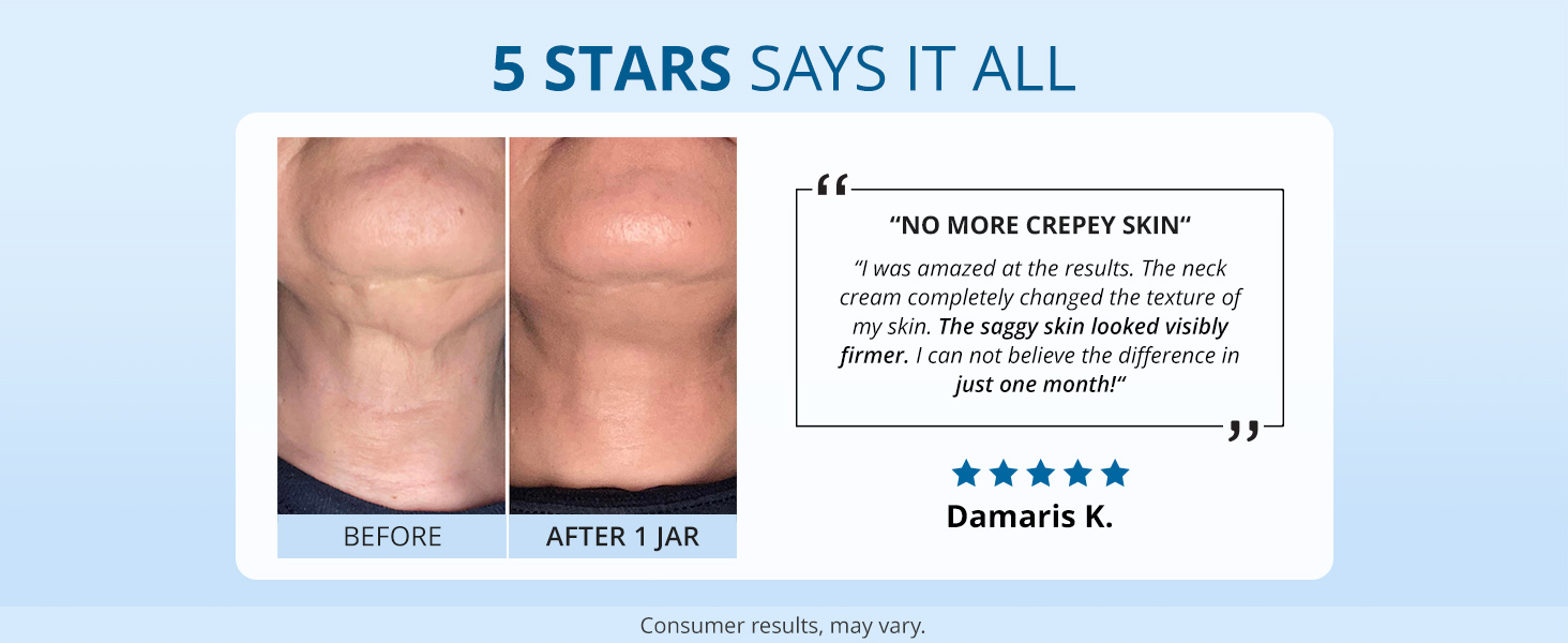 goPure Tighten & Lift Neck & Chest Moisturizer Cream for Visibly Firming, Tightening and Lifting Wrinkles & Crepey Skin, 1.7oz