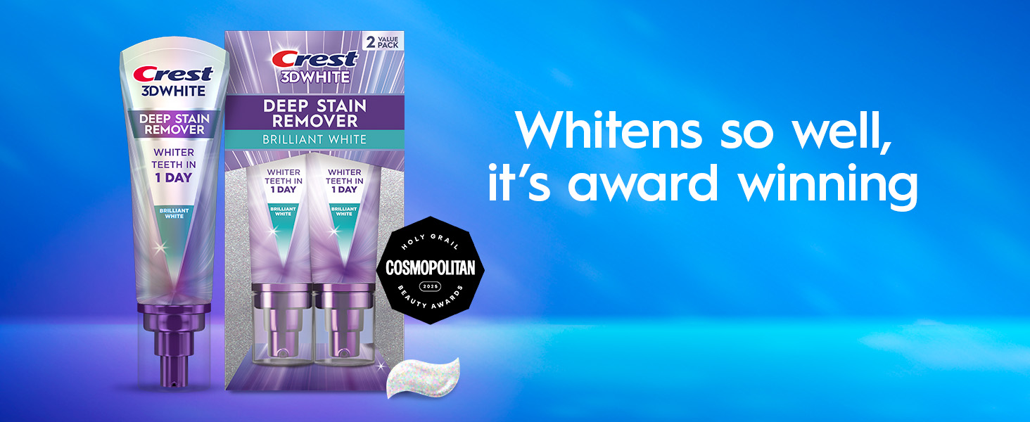 Crest 3DWhite Brilliance Deep Stain Remover Brilliant White Toothpaste - 3.1oz/2pk