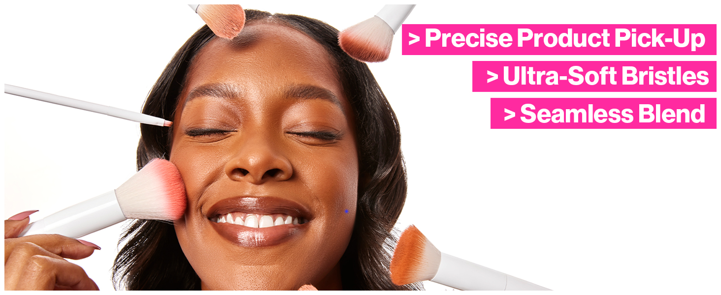 wet n wild Eyeshadow Brush, Precision Blending Application, Soft Synthetic Fibers, Ergonomic Handle for Comfortable Precision Control