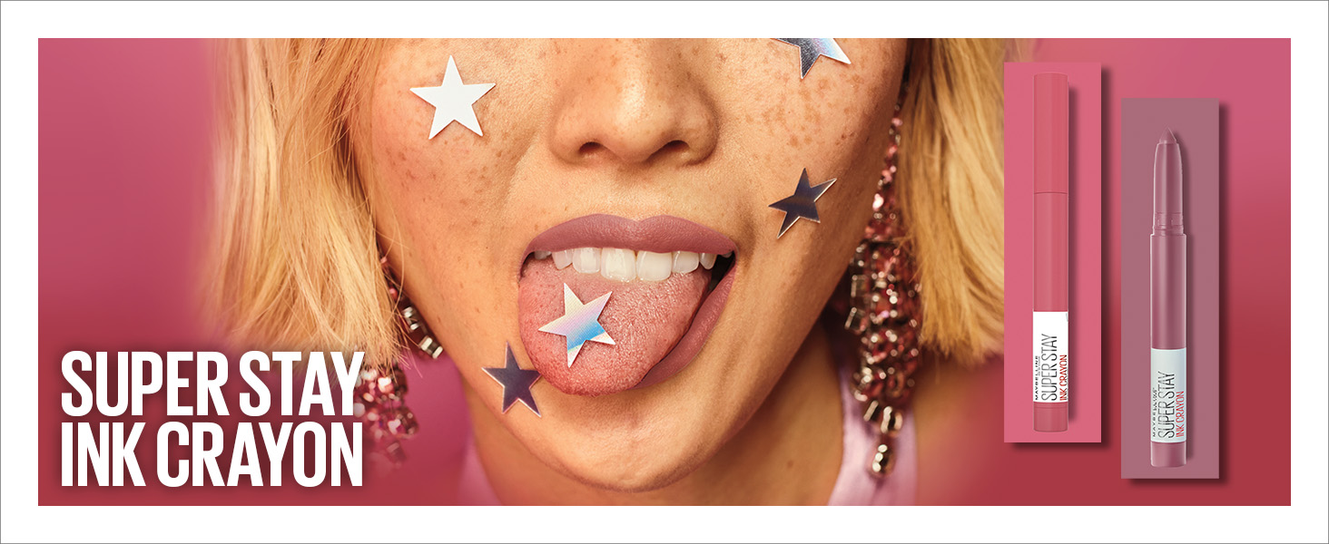 Maybelline Super Stay Ink Crayon Lipstick Makeup, Precision Tip Matte Lip Crayon with Built-in Sharpener, Longwear Up To 8Hrs, Lead The Way, Pink Beige, 1 Count