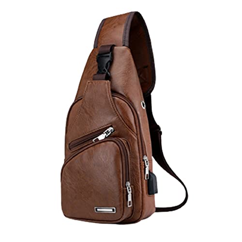 Crossbody Sling Bag with Earphone Hole for Men and Women, Small Shoulder Bag