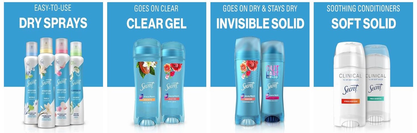 Secret Outlast Antiperspirant Deodorant for Women, 72hr Sweat & Odor Protection, PH Balancing Minerals, Invisible Solid, Completely Clean Scent, Travel Size, 0.5 oz