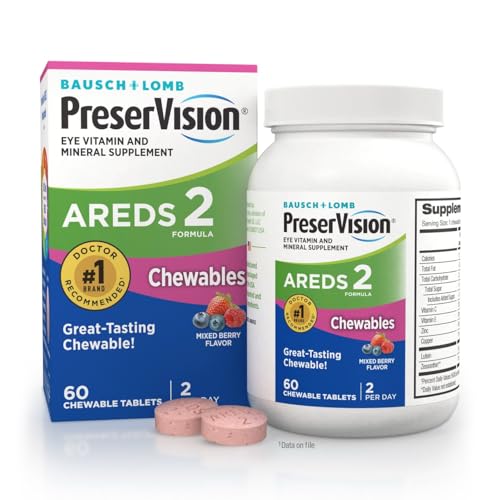 PreserVision AREDS 2 Eye Vitamins, #1 Eye Doctor Recommended Brand, Lutein and Zeaxanthin Supplement with Vitamin C, Vitamin E, Zinc, and Copper, 120 Softgels (Minigels)