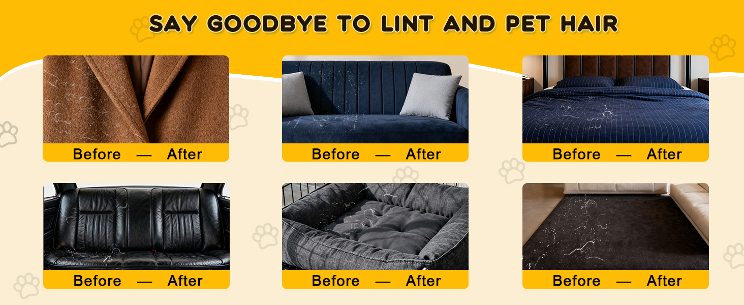 Electrostatic Pet Hair Removal Gloves: Quick Wiping - Reusable & Washable for Sofa Clothing Pet Beds Effortless Cats & Dogs Hair Remover for Busy Pet Owners (1pcs-Black)