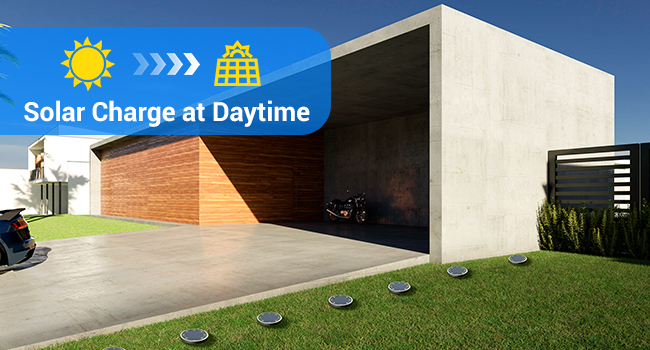 Peasur Solar Ground Lights Outdoor, 2 Pack Flat Solar Powered Disc Lights, IP68 Waterproof, Anti-Rust, Landscape Lighting for Pathway Garden Yard Lawn Walkway Landscape Driveway, Mini, Warm White