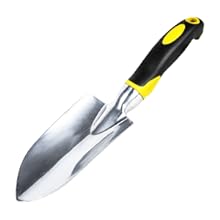 Garden Shovel, Trowel Garden Tool, Stainless Steel Heavy Duty Trowel, Soft Rubberized Non-Slip Ergonomic Handle, Hand Shovels for Digging, Planting, Transplanting, Weeding- Gardening Gift