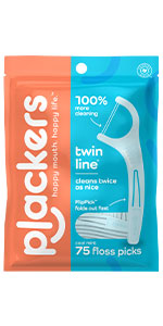 Plackers Micro Line Dental Floss Picks, Fold-Out FlipPick, Tuffloss, Mint, 36 Count