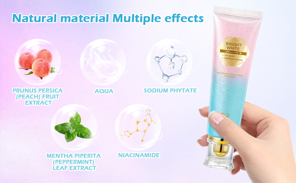 Niacinamide Whitening Toothpaste, Niacinamide Toothpaste Intensive Whitens Teeth, Protects Enamel, Removes Stains & Refreshes Breath, Daily Oral Care at Home Mint Flavor (1)