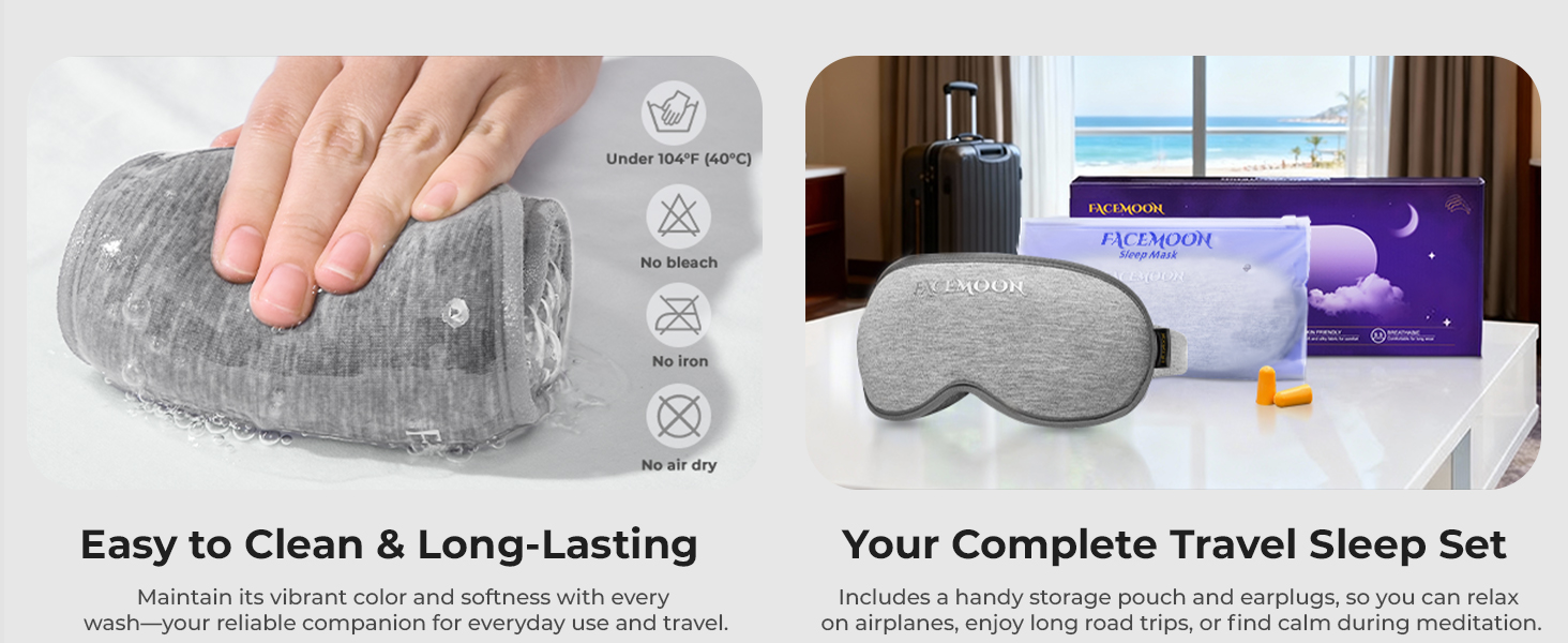 Weighted Eye Mask for Sleeping - 3D Blackout Sleep Mask for Women Men, Zero Eye Pressure, Lash-Friendly, Adjustable Strap, Airplane Travel Essentials for Long Flight & Road Trip, Meditation Mask(Gray)