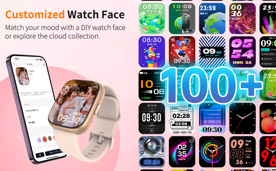 2026 Upgraded Smart Watch Alexa Built-in【1.83" HD Touchscreen】【BT5.3 Call, 100+ Sports Modes & IP68 Waterproof】 Fitness Tracker 24/7 Heart & Sleep Monitor for Android iOS Men Women
