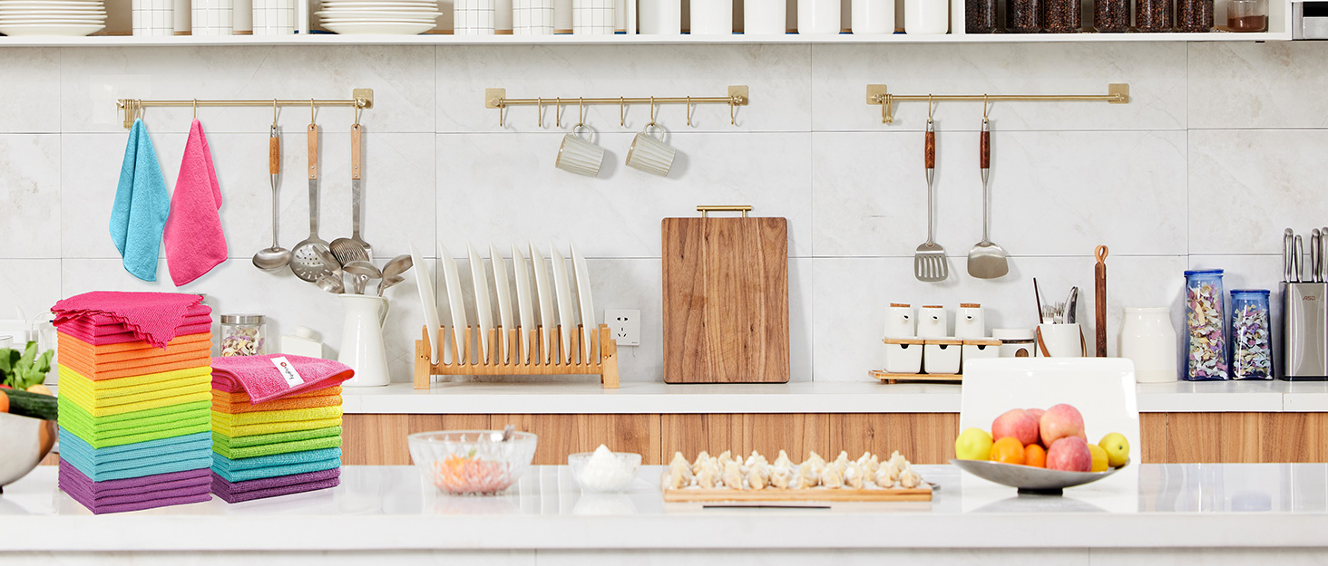 Orighty Non-Scratch Cellulose Scrub Sponges 24 Pack, Kitchen Sponges for Kitchen, Bathroom, and Household, Dual Side Sponge for Dishes, Non-Scratch Sponge Safe on Non-Stick Cookware, Car and More