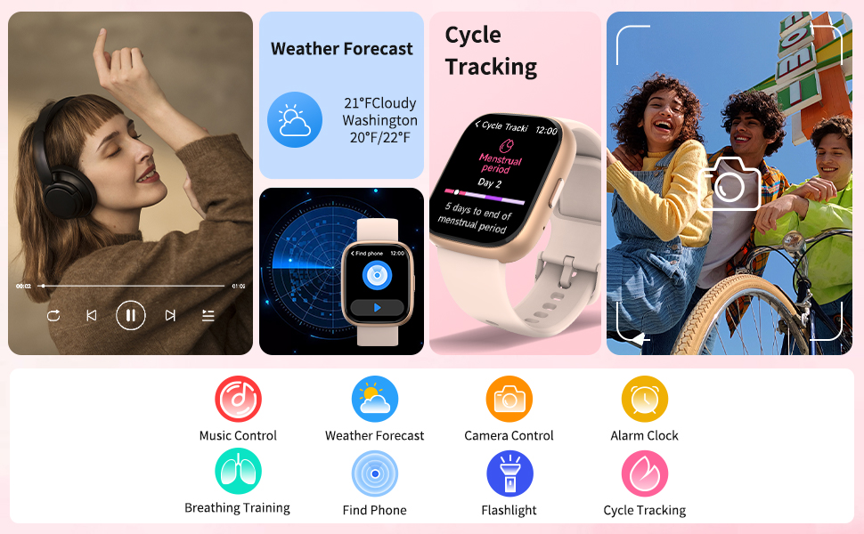 2026 Upgraded Smart Watch Alexa Built-in【1.83" HD Touchscreen】【BT5.3 Call, 100+ Sports Modes & IP68 Waterproof】 Fitness Tracker 24/7 Heart & Sleep Monitor for Android iOS Men Women