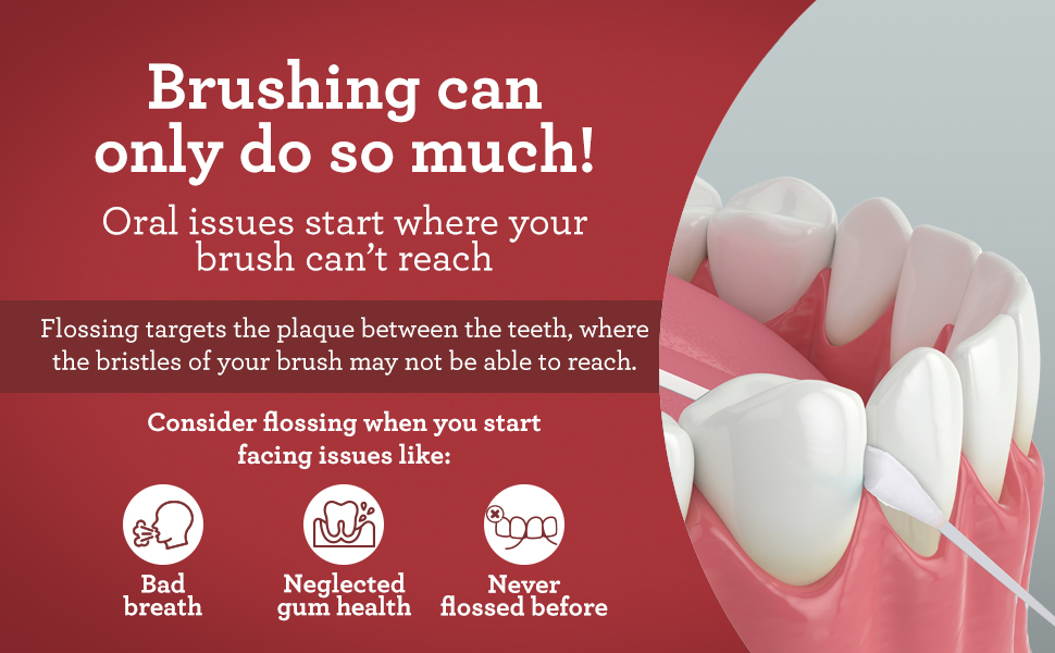 GuruNanda Expandable Waxed Dental Floss for Gentle, Deep Cleaning Wide Teeth Flossing - Cinnamon Flavor - 55 Yards