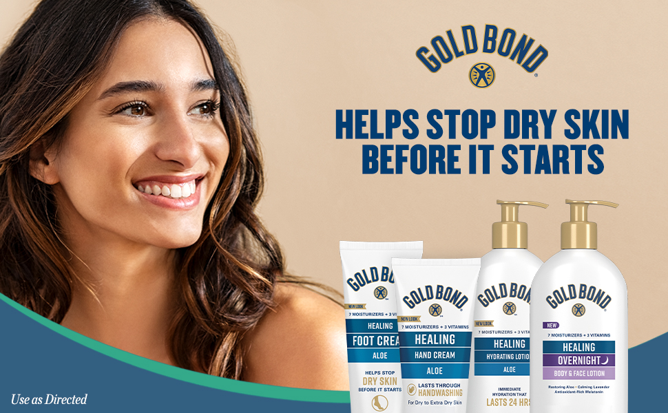 Gold Bond Healing Hand Cream, 3 oz., Gold Bond Hand Cream With Aloe, Moisture That Lasts Through Handwashing