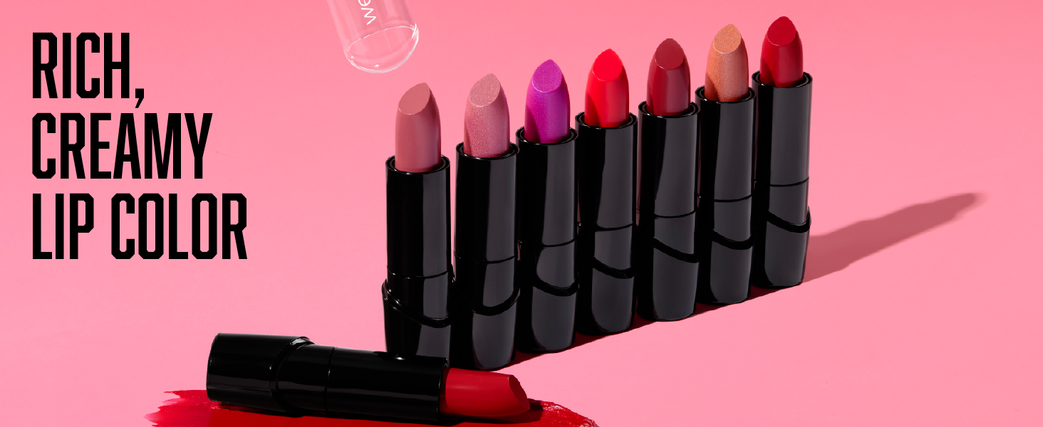 wet n wild Silk Finish Lipstick, Hydrating Rich Buildable Lip Color, Formulated with Vitamins A,E, & Macadamia for Ultimate Hydration, Cruelty-Free & Vegan - Dark Pink Frost