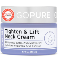 goPure Tighten & Lift Neck & Chest Moisturizer Cream for Visibly Firming, Tightening and Lifting Wrinkles & Crepey Skin, 1.7oz